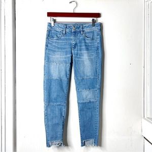 American Eagle Patchwork Jegging Ankle SHORTS